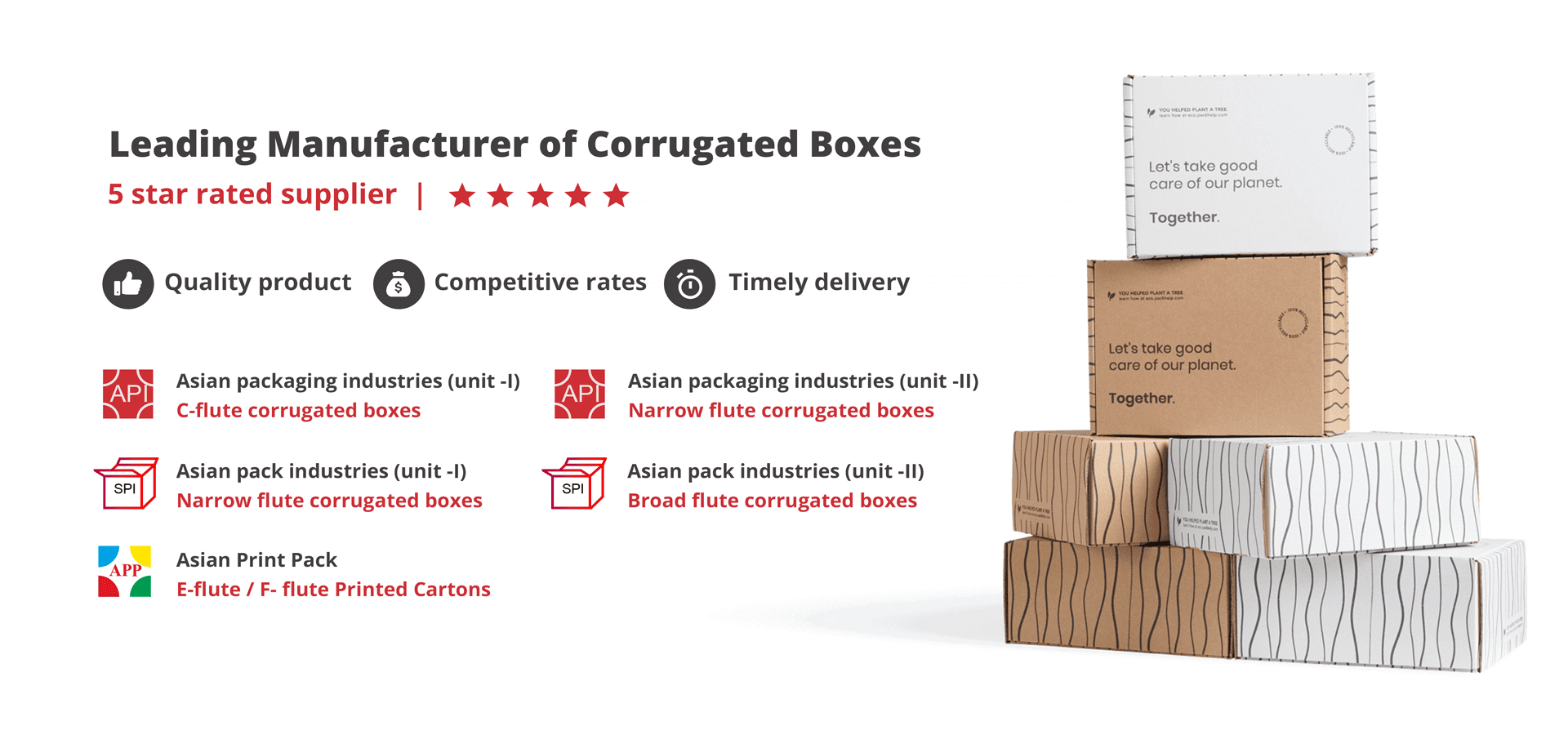 corrugated boxes